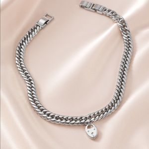 Stella & Dot Heart Lock Necklace